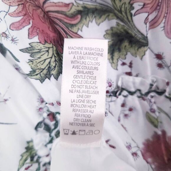 MAX STUDIO NWT White & Pink Floral Botanical Boho Tiered Maxi Dress X-Large - Picture 10 of 10